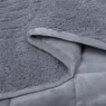 thumbnail image 2 of MEUDYT Heated Weighted Blanket for Adults, Flannal Sherpa Electric Weighted Blankets, 50.1"x 60.1", 13lbs, Light Grey, 2 of 8