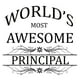 thumbnail image 3 of CafePress - World's Most Awesome Principal - Greeting Card, Blank Inside Matte, 3 of 3