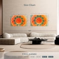 thumbnail image 4 of Elephant Stock Abstract Lotus Wall Art - Horizontal Canvas Wall Art - Living Room Wall Decor - Decor Elements Canvas - Yellow And Orange Decor - 48" x 32", 4 of 8