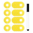 thumbnail image 1 of Divisores de Ropa Uxcell, Paquete de 20 Divisores Redondos para Percheros, Divisores de Tamaño para Ropa con Etiquetas en Blanco y Marcador, Amarillo, 1 of 7
