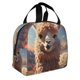 thumbnail image 2 of Fotbe Fluffy Alpaca Mountain Meadow Bolsa Térmica con Estampado y Forro de Aluminio Grueso Bolsa de Almuerzo con Bolsillo Frontal para Hombres y Mujeres, Ideal para Trabajo, Escuela, 2 of 8