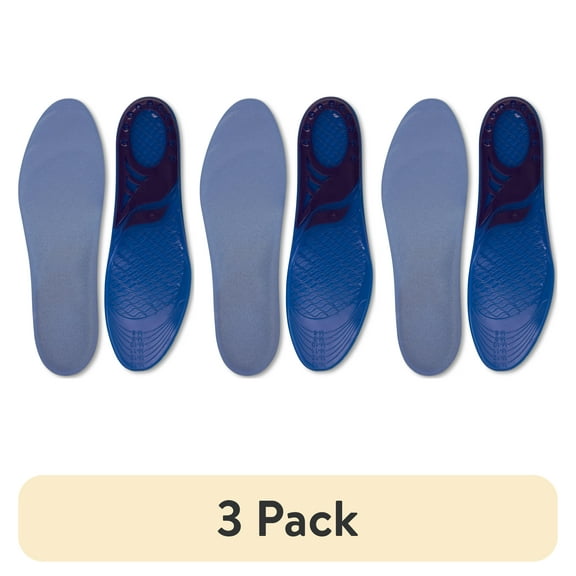 (3 pack) Airplus Massage Gel Insoles for Men, 1 Pair, Size 8-14