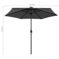 thumbnail image 2 of vidaXL Parasol with LED Lights and Aluminum Pole 106.3" Anthracite 7354, 2 of 7