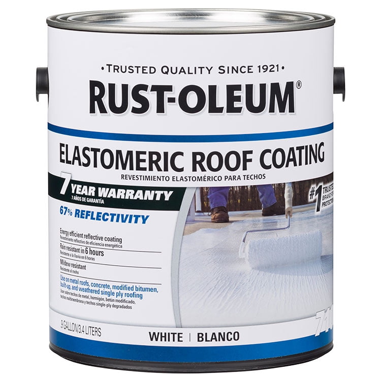 White, Rust-Oleum Elastomeric Roof Coating, Gallon