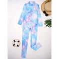 thumbnail image 3 of inhzoy Kid Girls Full Length Leotard Unitard Mermaid Jumpsuit Stretchy Long Sleeve Bodysuit Type E 11-12, 3 of 7