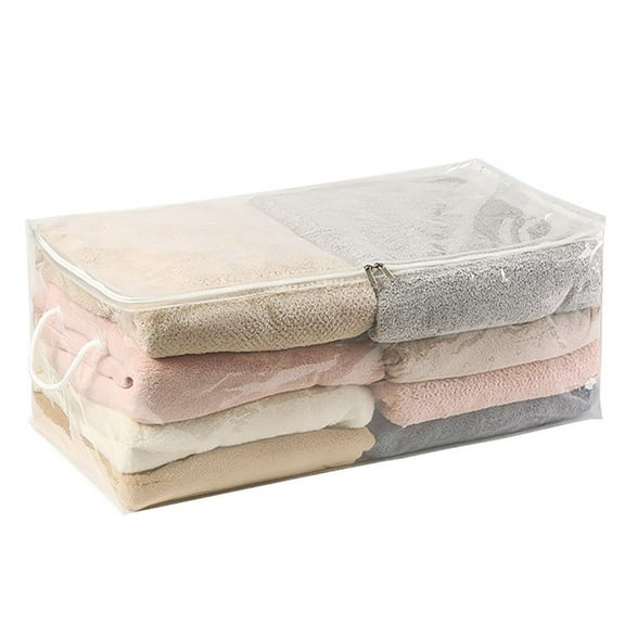 Shoreew Large Capacity Clear Organizer Sweater Storage Bag Bed Sheet Waterproof Organizer Foldable Storage Pouch