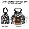 thumbnail image 5 of Pioneer Flower Floral Print Pattern Drawstring Lunch Bag Women - Drawstring Lunch Bag Insulated for Work Office - Stain-Resistant Large Lunchbags for Women with Multi-Pockets, 5 of 6