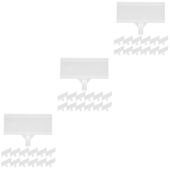 MERRYHAPY Plastic Price Holders for Retail Shelves - Easy-to-Use Label Clips, 60 Pieces, and Clear