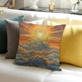 thumbnail image 3 of SHANXI Throw Pillow Covers Plant Lines Gray White Office Couch 18x18in, 3 of 5