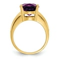 thumbnail image 2 of Solid 14k Yellow Gold Gemstone Ring Band with CZ Cubic Zirconia Size 7.5, 2 of 5