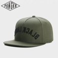 thumbnail image 2 of PANGKB gorra de arco negro para hombres y mujeres, sombrero snapback de hip hop, letras verdes del ejército, gorra de béisbol para el sol informal para adultos al aire libre, marca Fivean unisex, 2 of 2