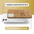 thumbnail image 6 of Case Yard Wooden Case Outside Soft TPU Silicone, Slim Fit Shockproof Wood Protective Phone Cover for Girls Boys Men and Women, Supports Wireless Charging Work Like Captain Design case for iPhone-11, 6 of 7