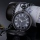 thumbnail image 2 of Reloj de bolsillo vintage de cuarzo con números romanos y cadena, 2 of 5