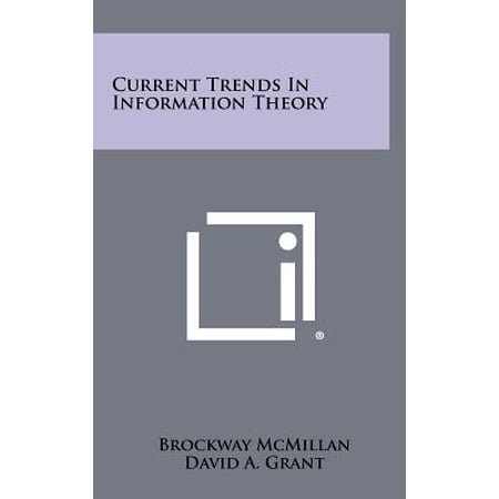 Current Trends in Information Theory Hardcover
