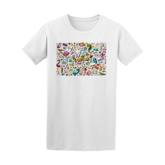Colorful Doodle Design Art Tee Men's -Image by Shutterstock