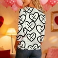 thumbnail image 4 of Craaazy Women's Valentines Cozy Shirts 3/4 Sleeve Casual Tops Gifts, 4 of 8