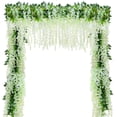 thumbnail image 3 of Artificial Fake Wisteria Vine Ratta Hanging Garland Silk Flowers String Home Party, 3 of 4