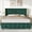 Green, variant on 4 EVER WINNER Full Bed Frame, PU Leather Upholstered Platform Bed Frame with Diamond Tufted Headboard and Wingback, White