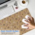 thumbnail image 4 of Long Mouse Pads for Desk,Brown Christmas Pattern Desk Mats on Top Of Desks, Desk Mouse Pad Extra Large with 3mm Non-Slip Base and Stitched Edge for Gaming,Office,Work,Home 35.4x15.7in, 4 of 5