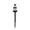 Black1, variant on Halloween Skull Solar Stake Light, Waterproof Floral Resin Skull Pathway Landscape Lamp, Spooky Creepy Lawn Ornament for Yard Garden Walkway Porch Indoor Outdoor Trick Or Treat Halloween Decorations