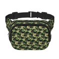 thumbnail image 1 of Fotbe Camouflage Dinosaur Cangurera Cuadrada con Estampado de Doble Capa, Bolsa de Cintura Ajustable Mini para Hombres y Mujeres, 1 of 9