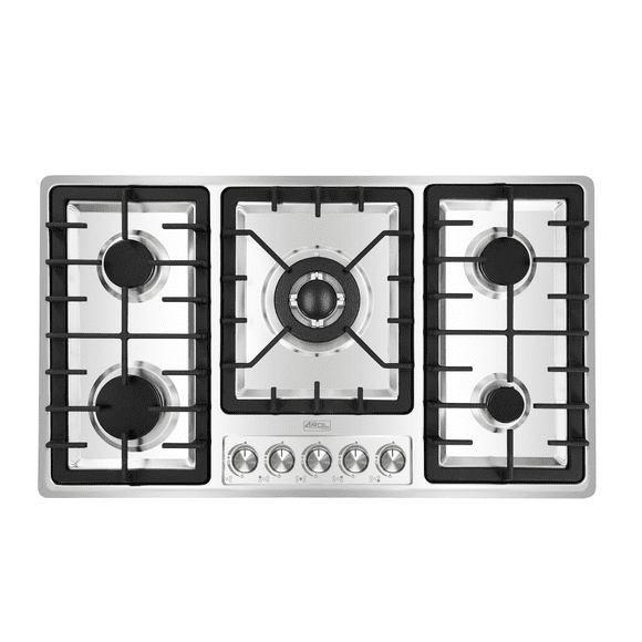 Parrilla de Gas Empotrable Arol 5 Quemadores Acero Inoxidable 86 cm P-IN5Q86A