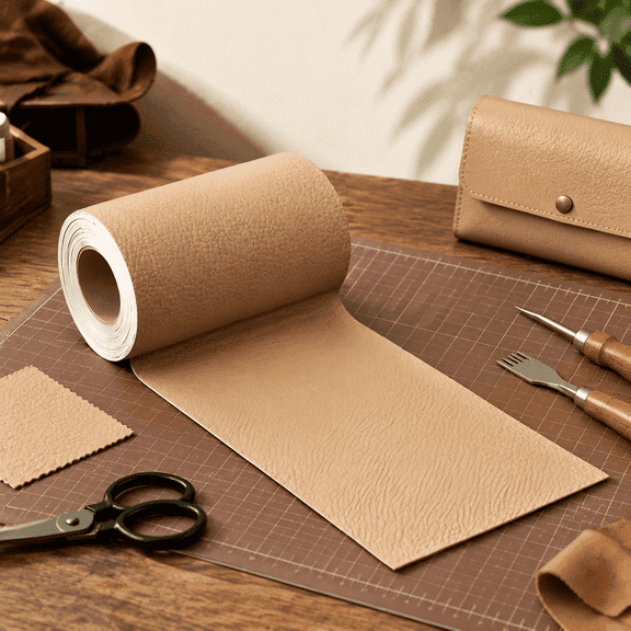 Self-Adhesive Leather Repair Tape – 3 x 60 Inch Khaki Patch Kit for Furniture, Couch, Sofa, Car Seats, Vinyl, Luggage & More – Waterproof & Scratch-Resistant