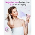 thumbnail image 6 of Hair Dryer, High-Speed Ionic Low Noise Blow Dryer with Brushless Motor for Fast Drying, Thermo-Control Quiet Compact Hair Blow Dryer with Magnetic Diffuser for Curly Hair for Home Travel Salon, 6 of 7