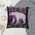 thumbnail image 2 of Shangniulu Wild Bear Pillow Cover Jungle Animal Botanical Trees Decor Cushion Case for Room Decor Sofa Lodge Cabin Rustic Style Soft Cushion Cover for Kids Teens Adults, 2 of 5