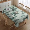 thumbnail image 2 of Light Green Christmas Tree Pattern Rectangle Tablecloth 60"x84",Waterproof Polyester Rectangle Table Cloth, Wipeable Spillproof Polyester Tablecloth for Dining, Camping, Indoor and Outdoor, 2 of 5