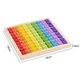 thumbnail image 2 of pitrice Wooden Times Table Math materials wood blocks educational toy preschool Multiplication Blocks supplies early learning Board Counting Toy Colorful, 2 of 9