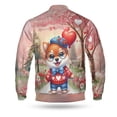 thumbnail image 2 of Happy Valentine’s Day Adorable Shiba Inu Puppy Holding Heart Balloon All Over Print 3D Baseball Jacket Shibas Dog Lovers Gifts Idea Bomber Jacket Softball - 00030, 2 of 6