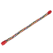 Riousery Colorful Hanging Cotton Rope Bird Standing Frame Comfortable Parrot Chewing Climbing Grinding Rod Toy with Quick-Link Attachment, Size Medium (5.9 inches / 15 cm length) for Cage
