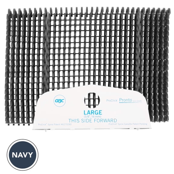 GBC ProClick Pronto Binding Spine Cassettes 58 Navy 100 Pack - Binding Spines