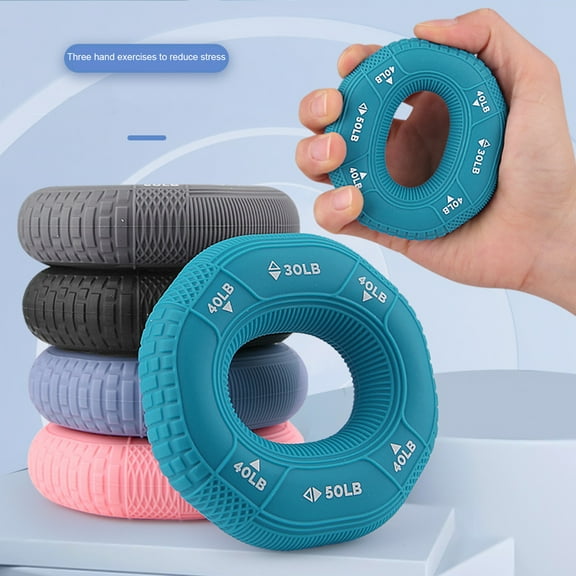Baellert Silicone Hand Grip Trainer Ring for Adults & Kids Wrist Strength Training Five Finger Strength Rehabilitation Squeeze Ring Hand Grip Strengthener Equipment for Hand Therapy Arthritis
