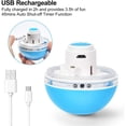 thumbnail image 4 of Juguete azul para gatos, pelota con luz LED, hierba gatera, cascabel y pluma, rotación automática de 360 grados mejorada y carga USB, juguete interactivo para gatos, perros y gatitos., 4 of 5