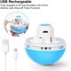 thumbnail image 4 of Juguete azul para gatos, pelota con luz LED, hierba gatera, cascabel y pluma, rotación automática de 360 grados mejorada y carga USB, juguete interactivo para gatos, perros y gatitos., 4 of 5