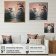 thumbnail image 4 of Designart "Dreamy River Pink Grey Mid Century Serenity II" Mid-century Floater Framed Wall Decor, 4 of 7