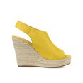 thumbnail image 3 of BLISSFUL STEP Women's Espadrilles Platform Heel Wedges Sandals Yellow 9, 3 of 7