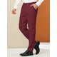 thumbnail image 2 of Pantalones de vestir Lars Amadeus para Hombre Ajustados Frente Plano Borgoña XL, 2 of 6