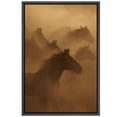 thumbnail image 6 of Framed Canvas Print Horse Running Wall Art Vintage Farmhouse Decorative for Living Room Bedroom - 16"x24" BLACK, 6 of 8