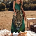 thumbnail image 3 of Hidden Leopard Green Jungle Eyes Sleeveless Dress Dresses Women Summer Women's Summer Clothing, 3 of 9