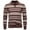 Coffee, variant on HAiming Men's Striped Knit Tops Lapel Collar Button Pullover Long Sleeve Sweater Casual Trendy Clothes