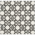 thumbnail image 2 of SAFAVIEH Dhurrie Toria Geometric Moroccan Wool Area Rug, Ivory/Grey, 8' x 10', 2 of 3