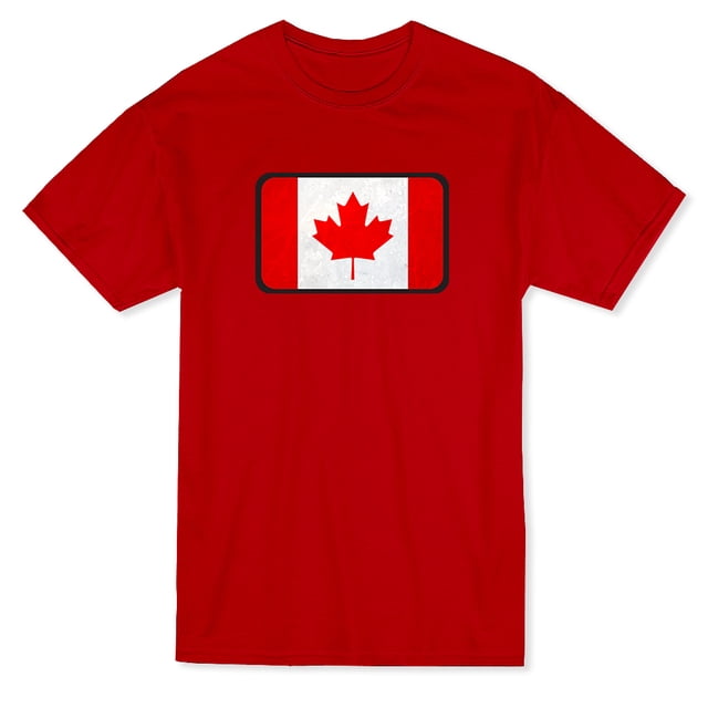 Canada Flag Box Stamp Men's T-shirt