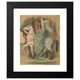 thumbnail image 2 of Henri Cros 20x24 Black Modern Framed Museum Art Print Titled - Lady of the Middle Ages on Horseback, 2 of 5