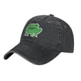 thumbnail image 2 of ZICANCN Adjustable Baseball Cap Women, Cartoon Frog Hats for Men Adult Washed Cotton Denim Baseball Caps Fashion, Black, 2 of 8