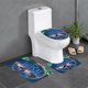 thumbnail image 1 of Wish Juego de 3 alfombras de baño de coral fleece: tapete de baño + alfombra de inodoro en forma de U + funda de tapa de inodoro en forma de O, 1 of 6