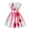 Red, variant on HAOTAGS Girls Floral Dresses Size 7,Fashionable Flutter Sleeves Summer Casual Princess Dress with Belt Red