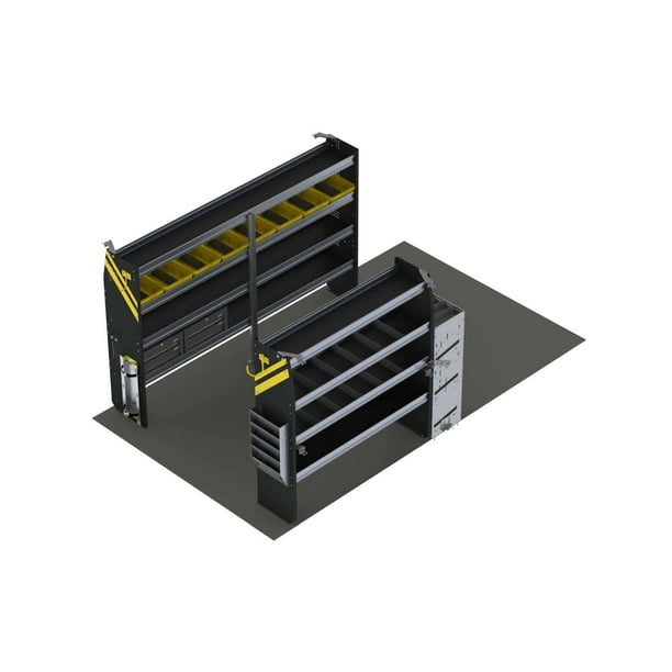 HVAC Van Shelving Package, 10 ft. Box Truck, Trailer or Step Van, BTS